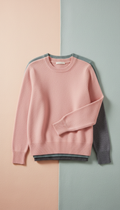 Women's Crewneck Cashmere Sweater in Petal Pink